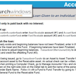 Accounting: Individual Loan (v20 & Newer)