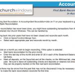 Accounting: First Bank Reconciliation (v19 & Newer)
