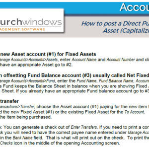 Accounting: Capitalizing an Asset (v22 & Newer)