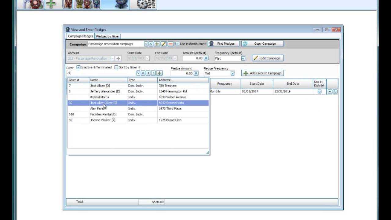 Donations: Multi-Year Campaign (v25 & Newer)