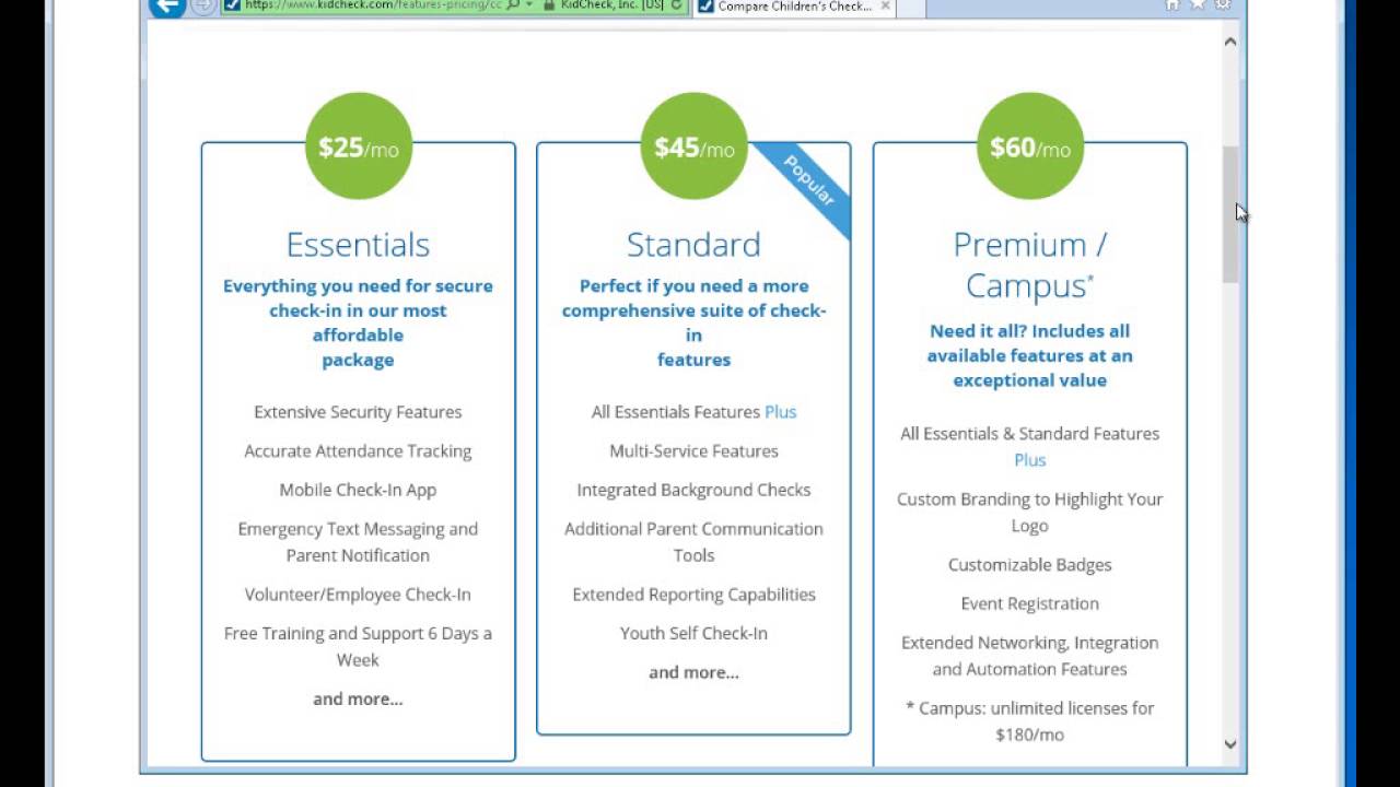 Membership: KidCheck (v19 & Newer)