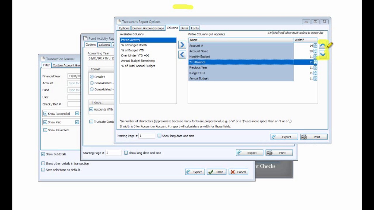 Accounting: Reports Formatting (v24 & Newer)