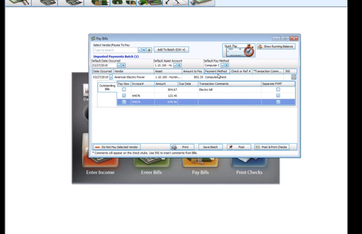 Accounting: One Vendor, Two Checks (v24 & Newer)