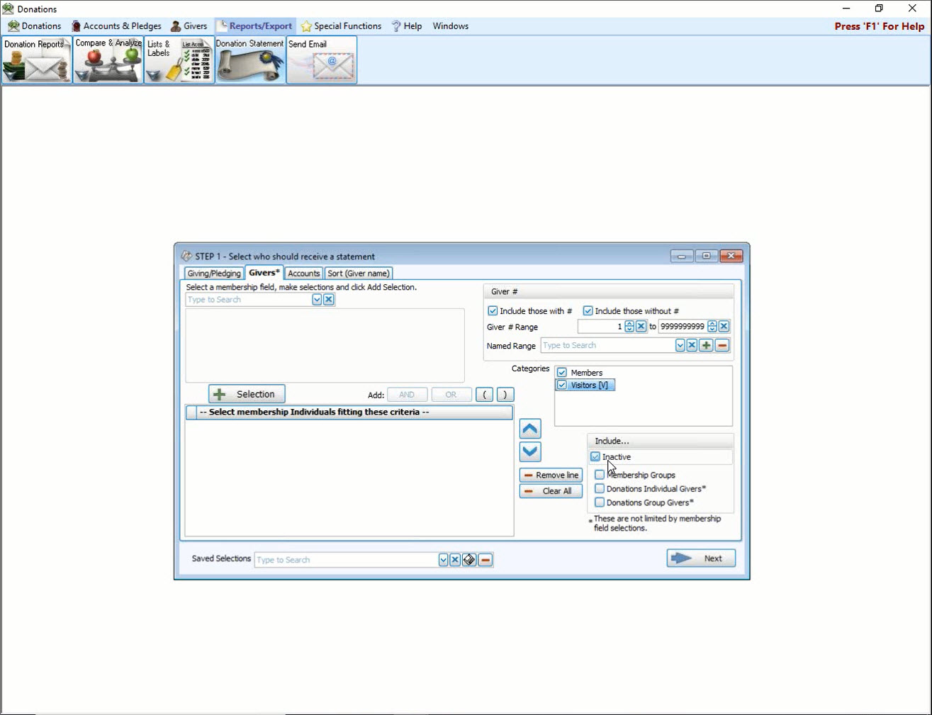 Donations: Donation Statement (v19 & Newer)