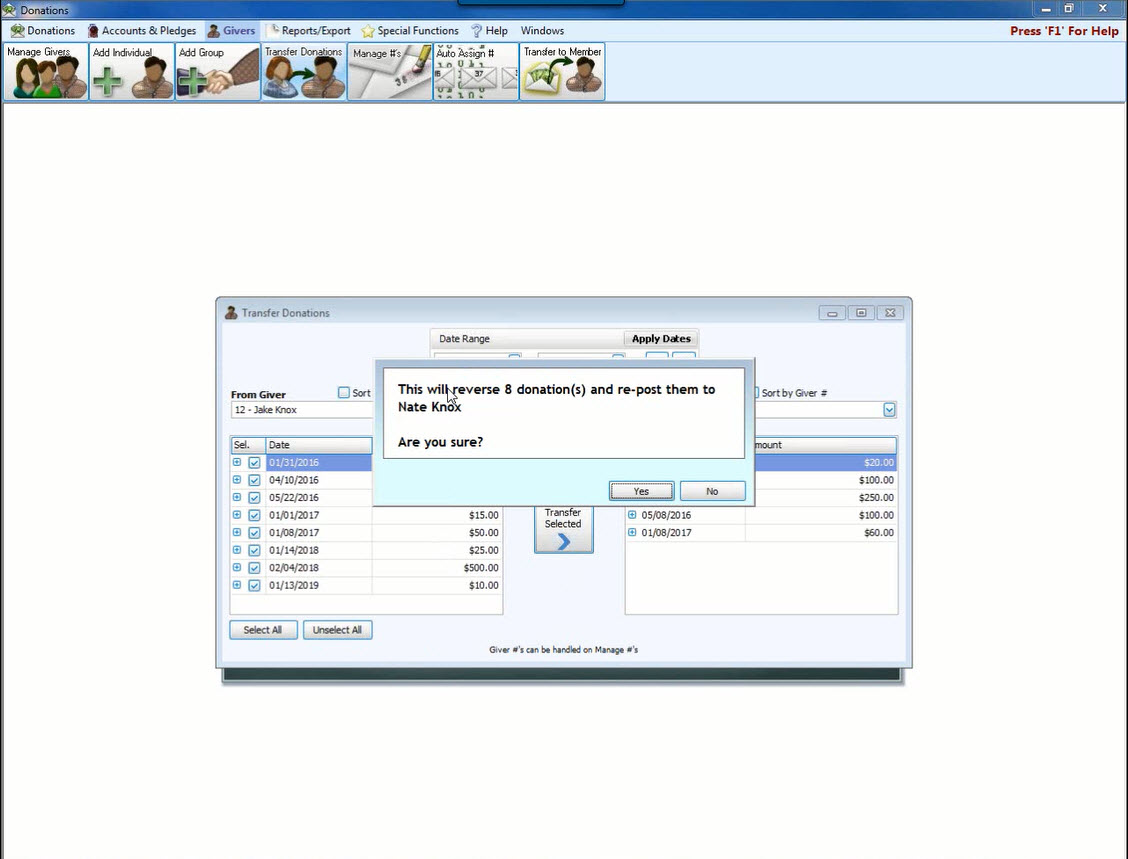 Donations: Special Situations (v24 & Newer)