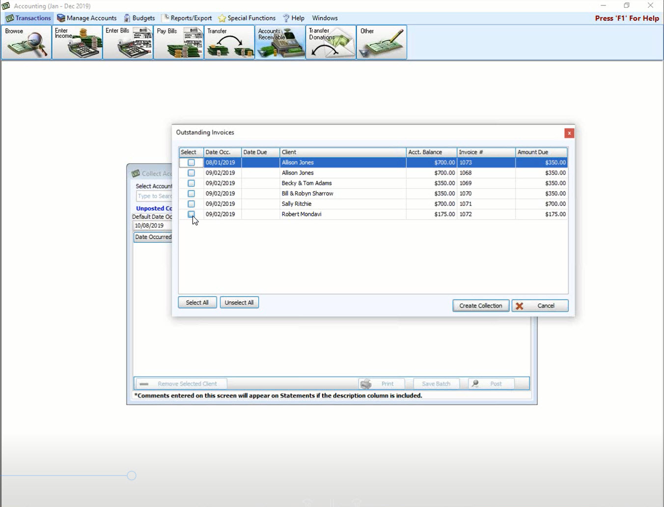 Accounting: Collect Accounts Receivable (v19 & Newer)