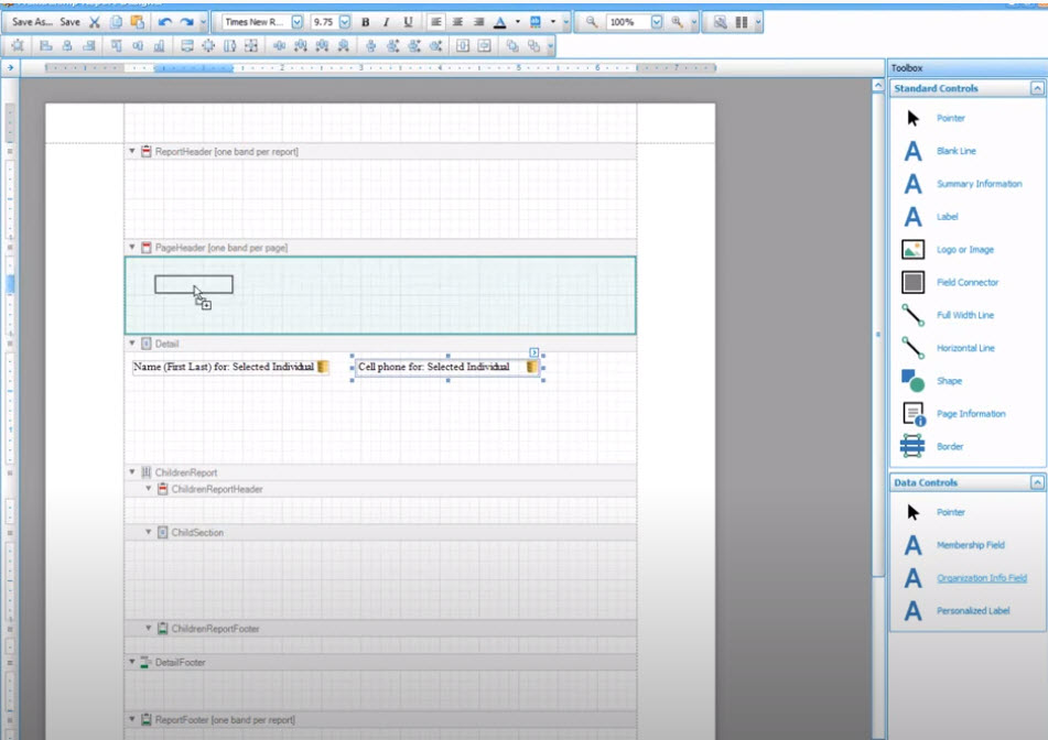 Membership: Report Designer (v24 & Newer)