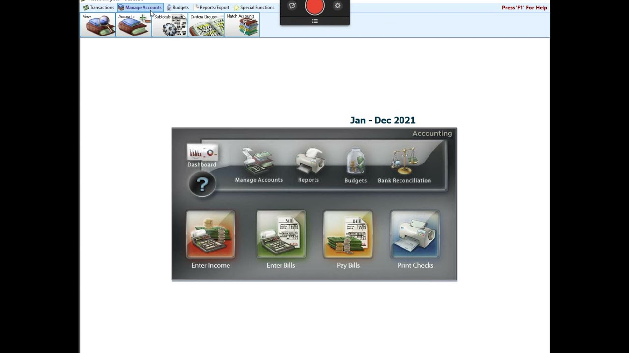 Accounting: Subtotal or Subaccounts (v22 and Newer)