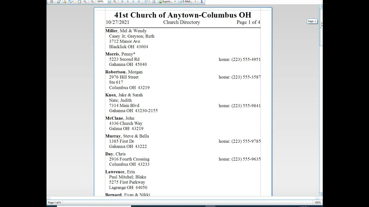 Membership: Booklet Directory (v20 & Newer)