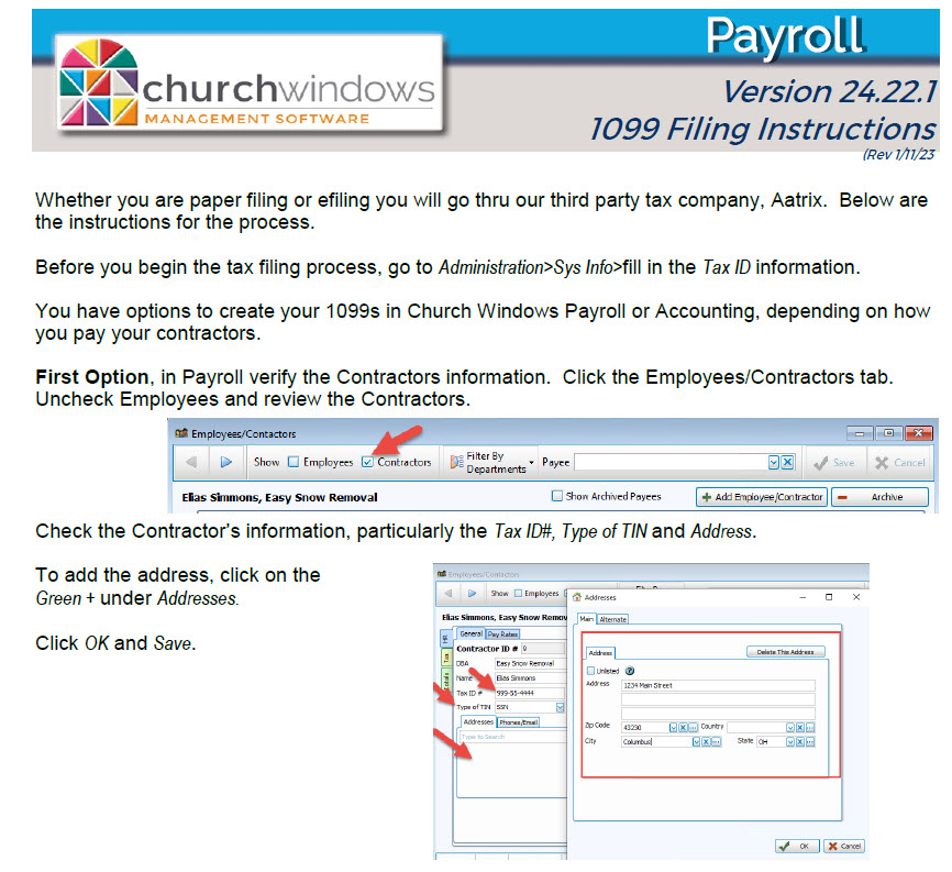Payroll: Clergy Set Up (v27 & Newer)