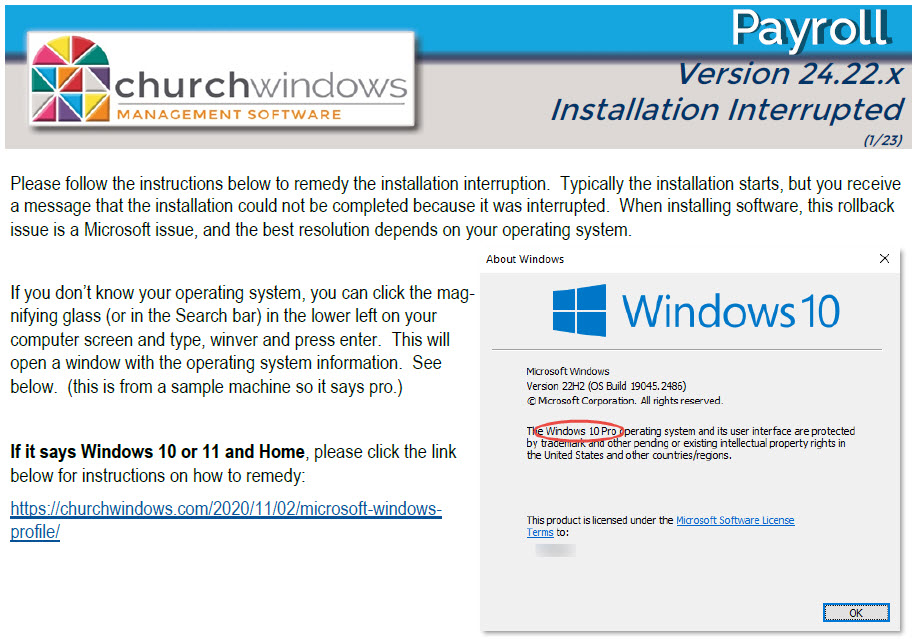 Installation Interrupted (v25 & Newer)