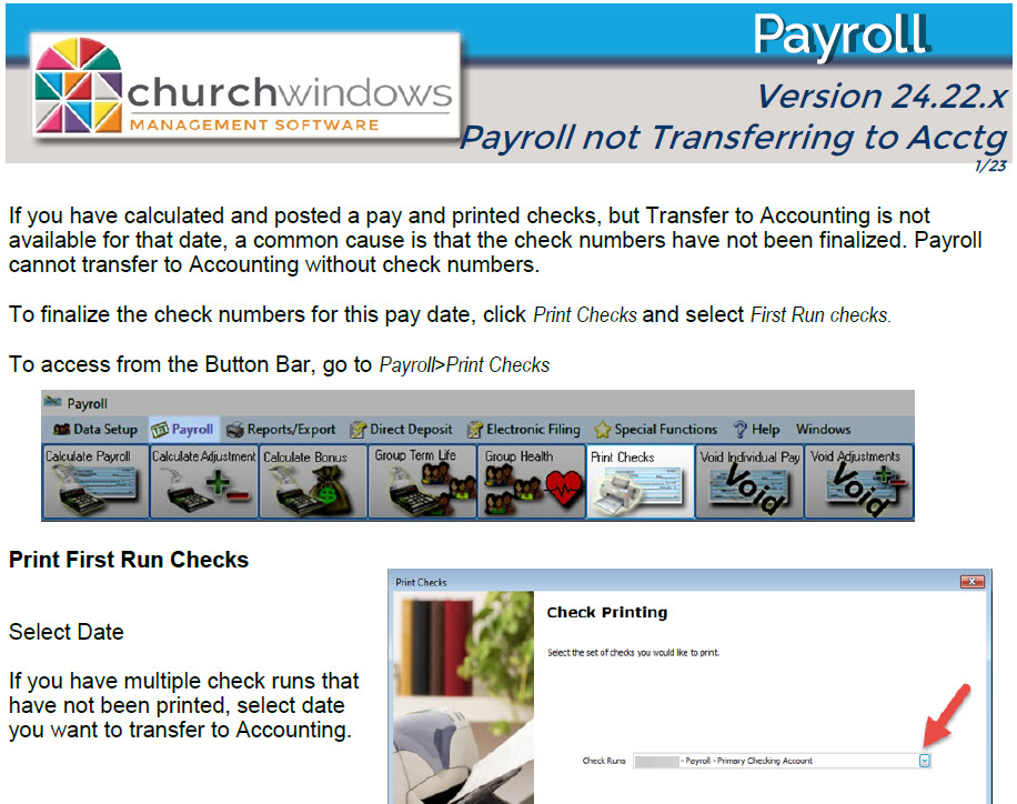 Payroll: Payroll not Transferring to Accounting (v24 & Newer)