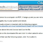 CW Web Customers Only: Cannot Connect to RDP
