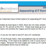 Payroll: Separating EIT from LST in 2022