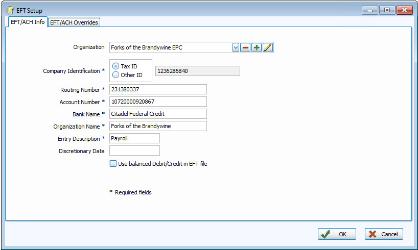 Payroll: Setup Direct Deposit