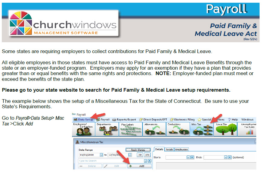 Payroll: Paid Family & Medical Leave Act